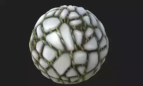 Stylized Cobblestone PBR Material Texture