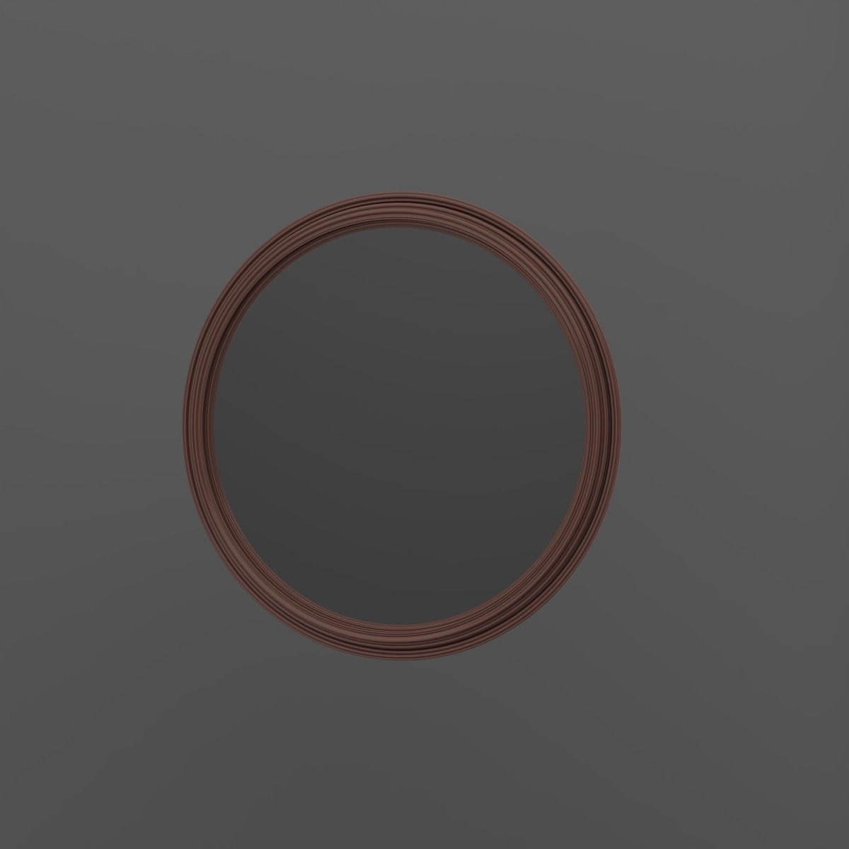 Mirror round on wall Free 3D model_11