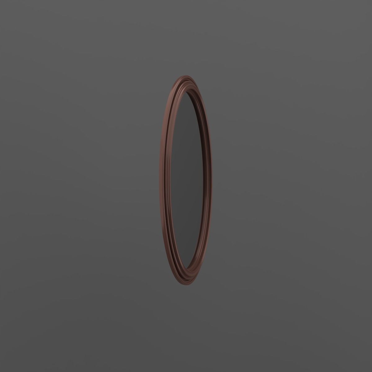 Mirror round on wall Free 3D model_3