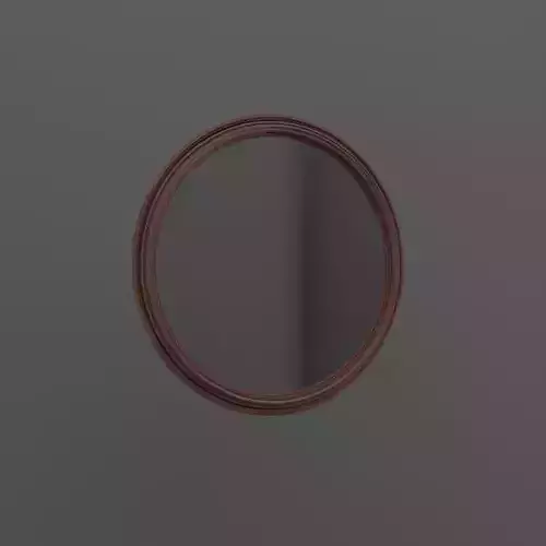Mirror round on wall