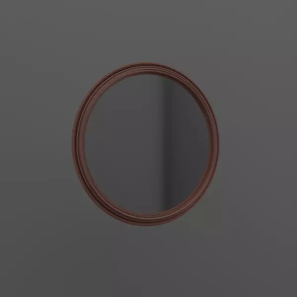 Mirror round on wall Free 3D model_0