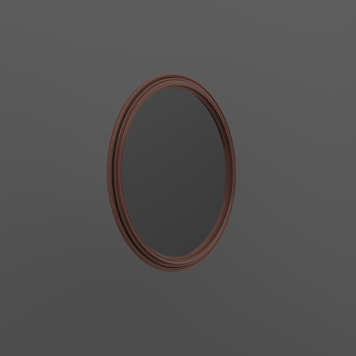 Mirror round on wall Free 3D model_1