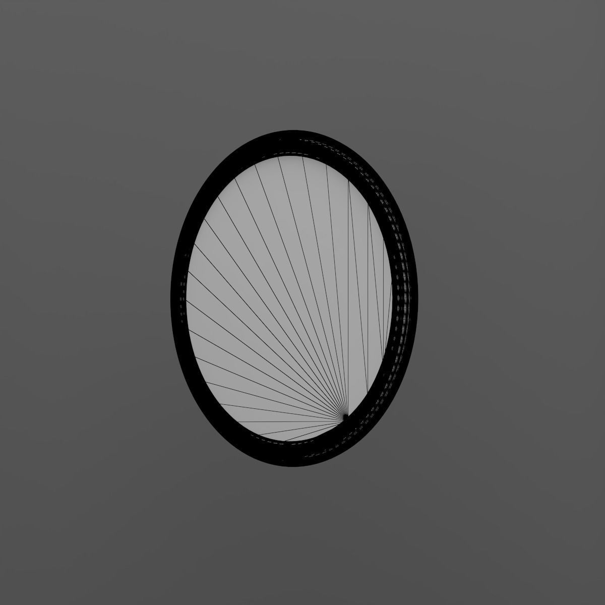 Mirror round on wall Free 3D model_14