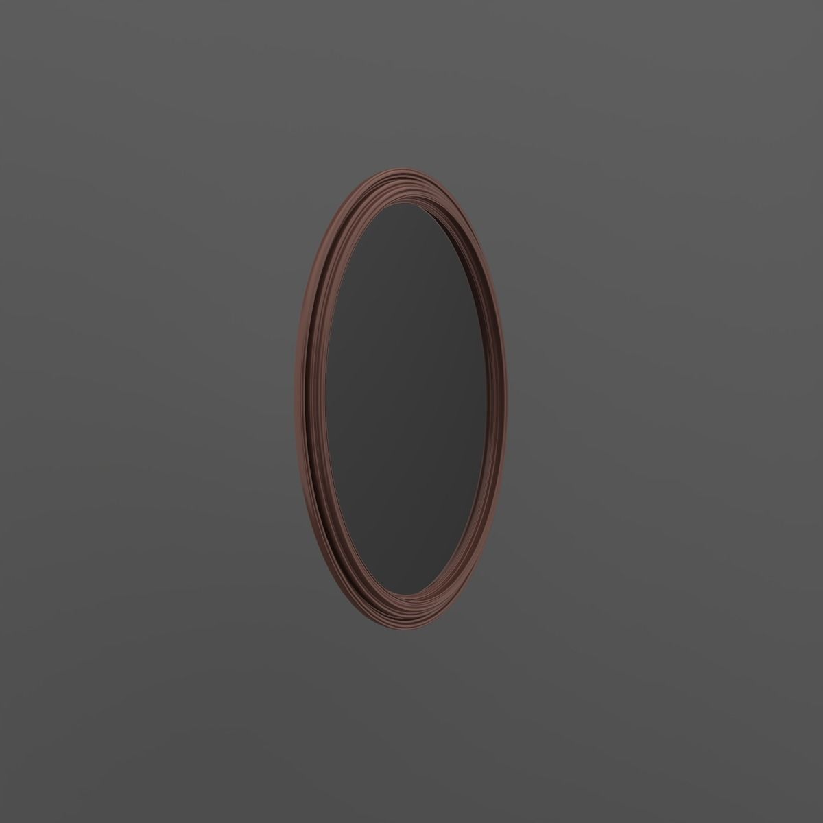 Mirror round on wall Free 3D model_2