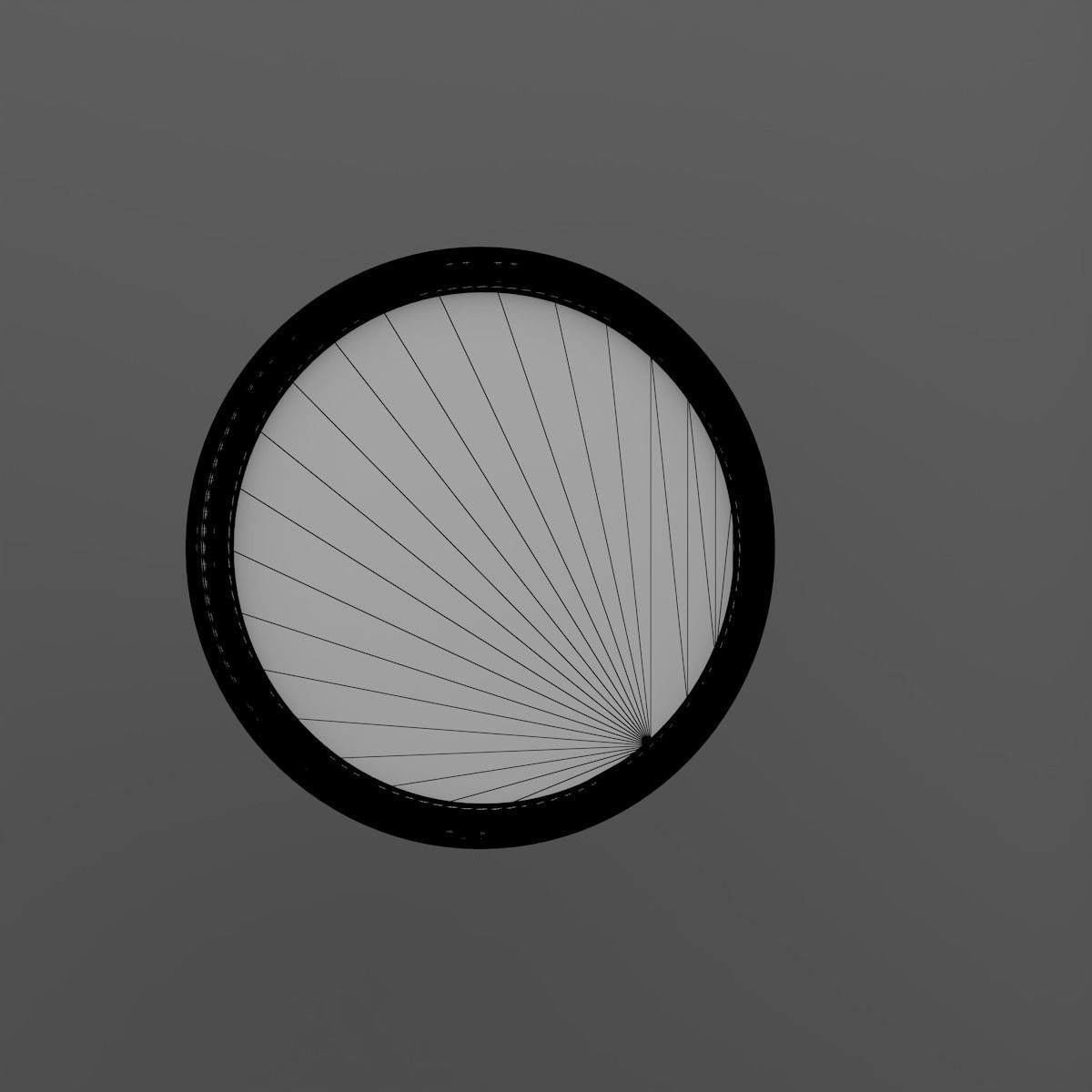 Mirror round on wall Free 3D model_12