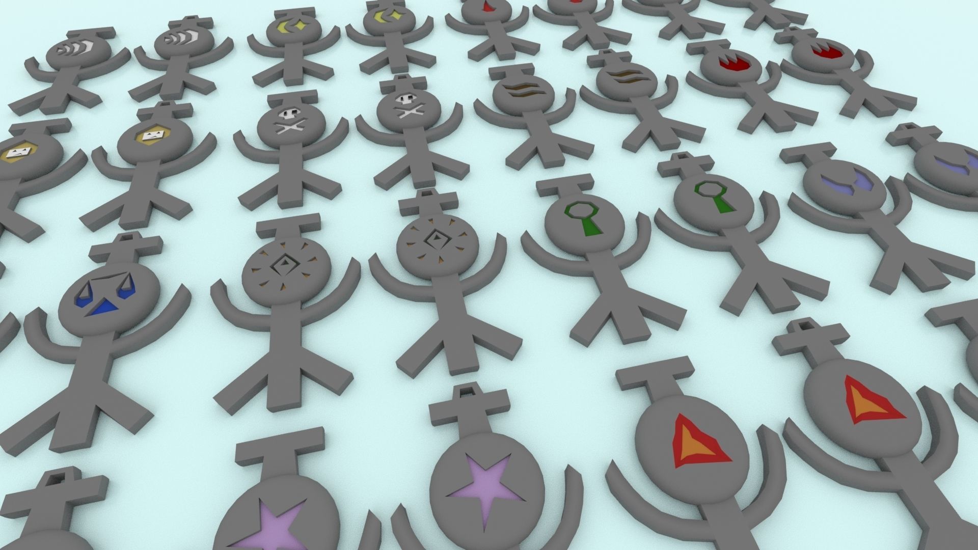 3D Printable Runescape Rune Talismans Collection 3D print model_1