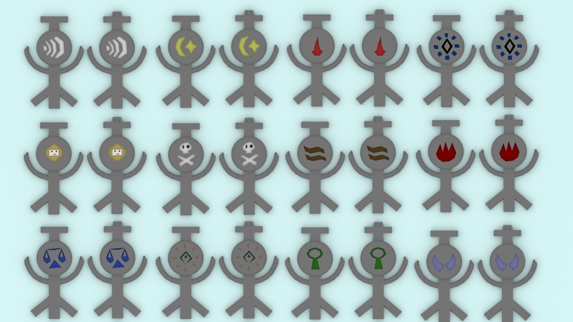 3D Printable Runescape Rune Talismans Collection 3D print model_19