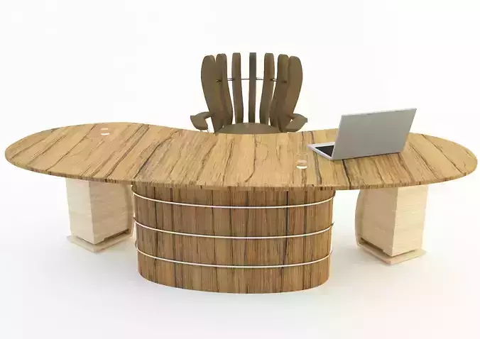  office secretary desk 3d model 3D model