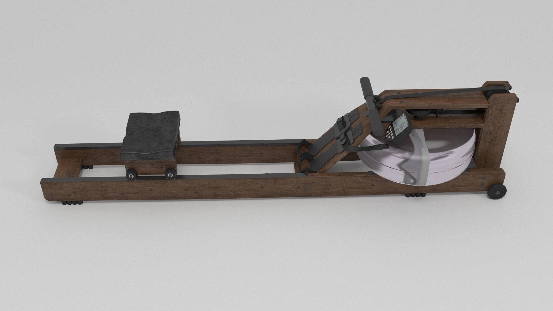 WaterRower Classic with S4 Performance Monitor 3D model_1