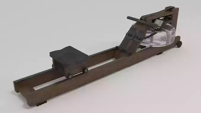 WaterRower Classic with S4 Performance Monitor 3D model