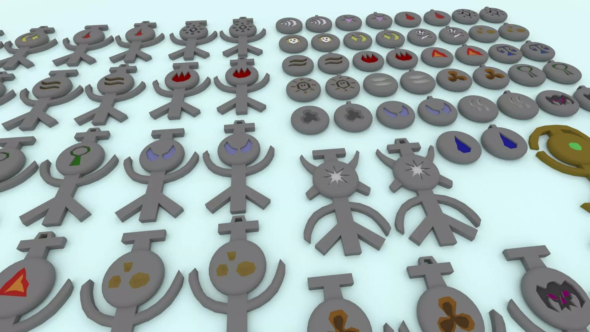 3D Printable Runescape Runes And Talismans Collection _0