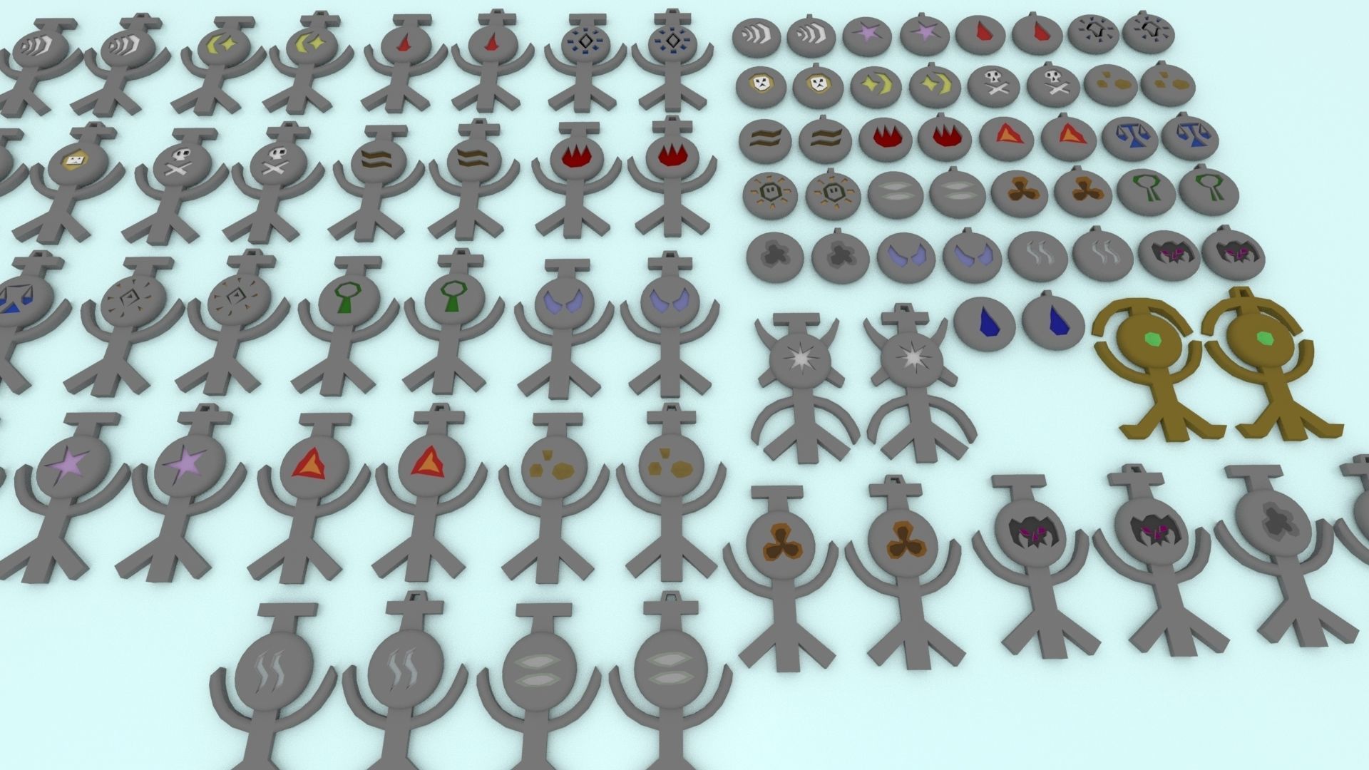 3D Printable Runescape Runes And Talismans Collection _1