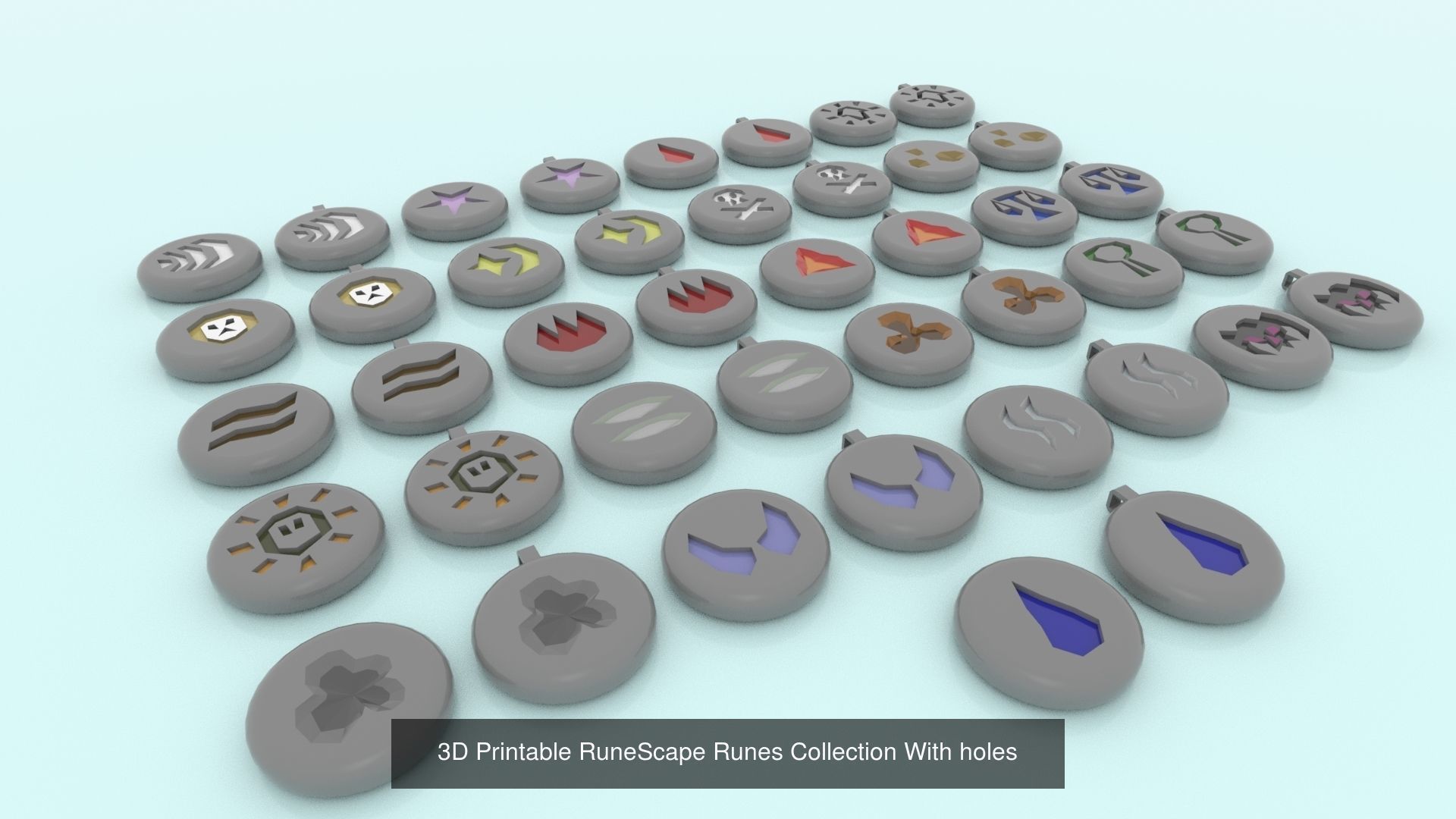 3D Printable Runescape Runes And Talismans Collection _2