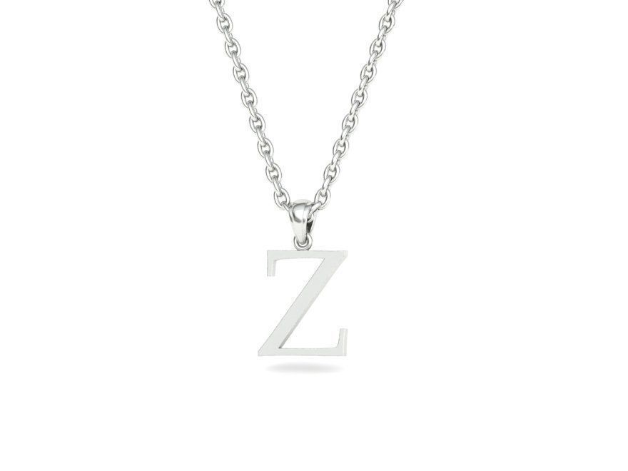 Z INITIAL LETTER NECKLACE printable 3dmodel 3D print model 3D print model_2