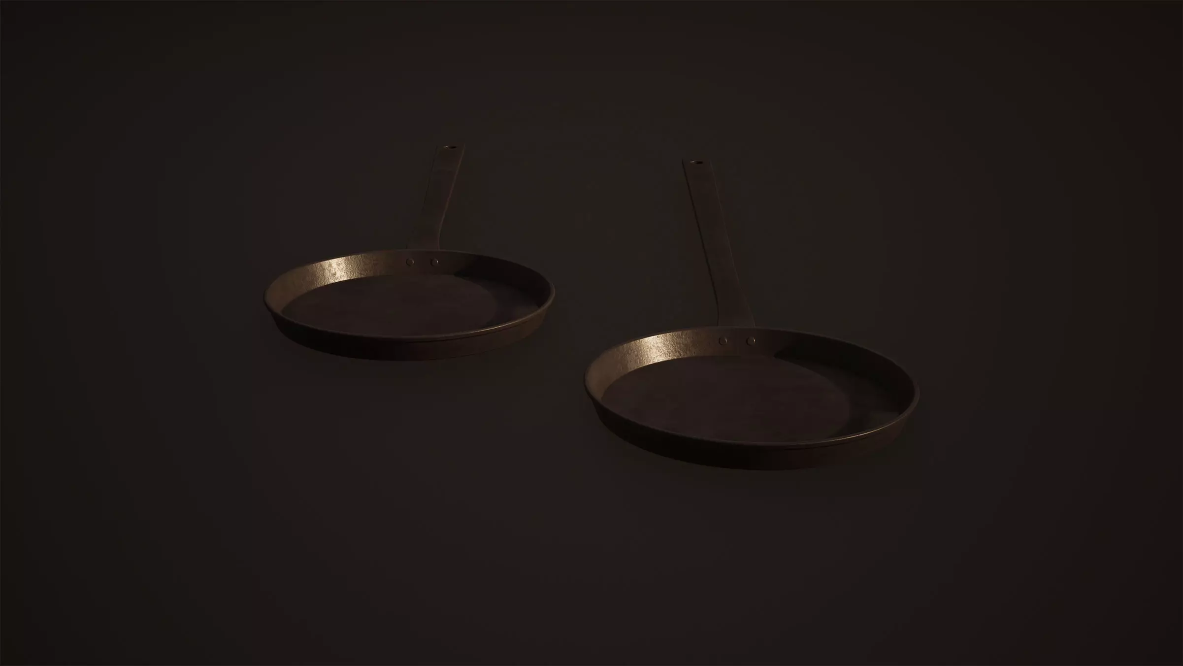 Frying Pans Game-Ready Low-poly 3D model_0