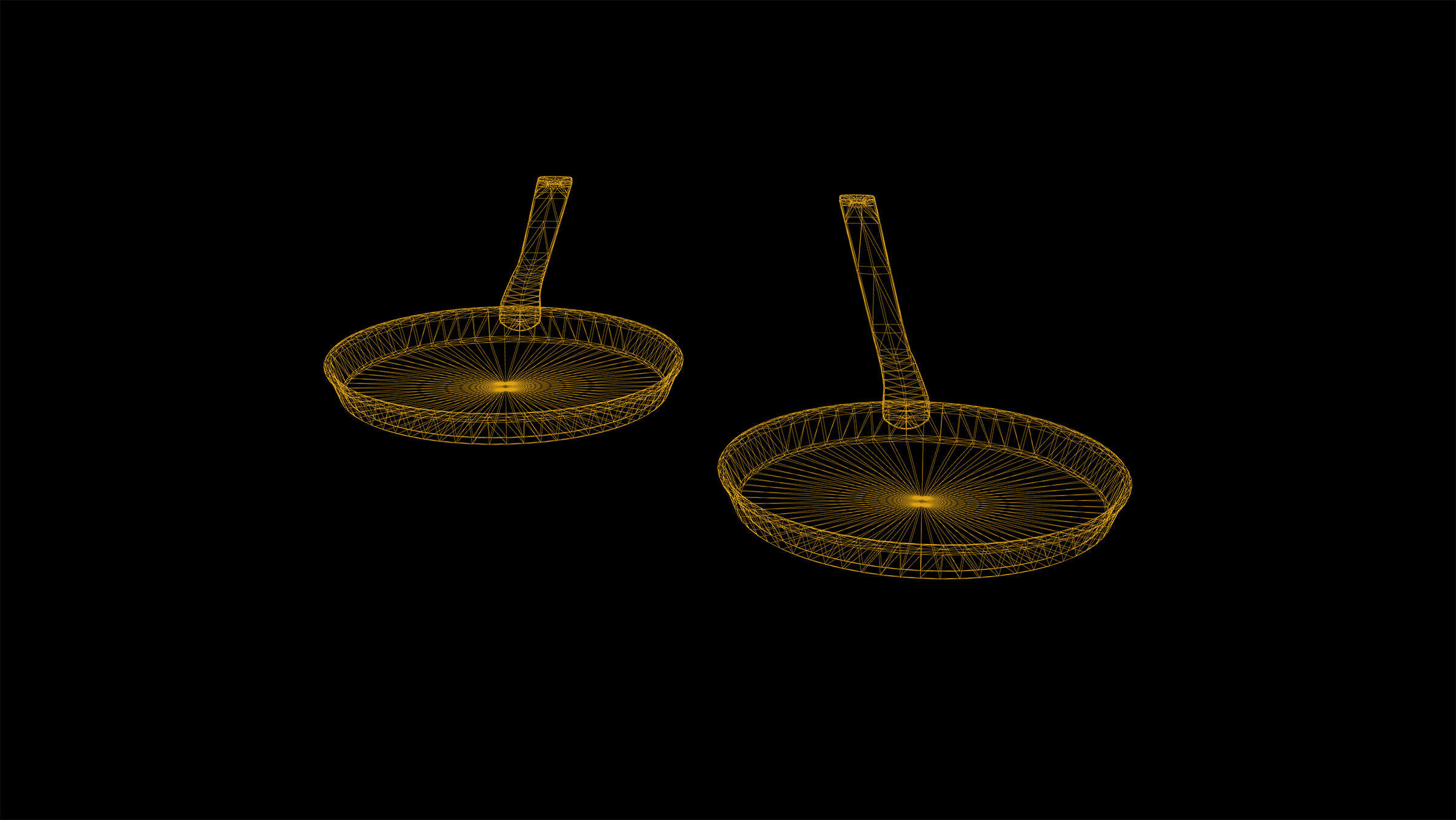 Frying Pans Game-Ready Low-poly 3D model_3