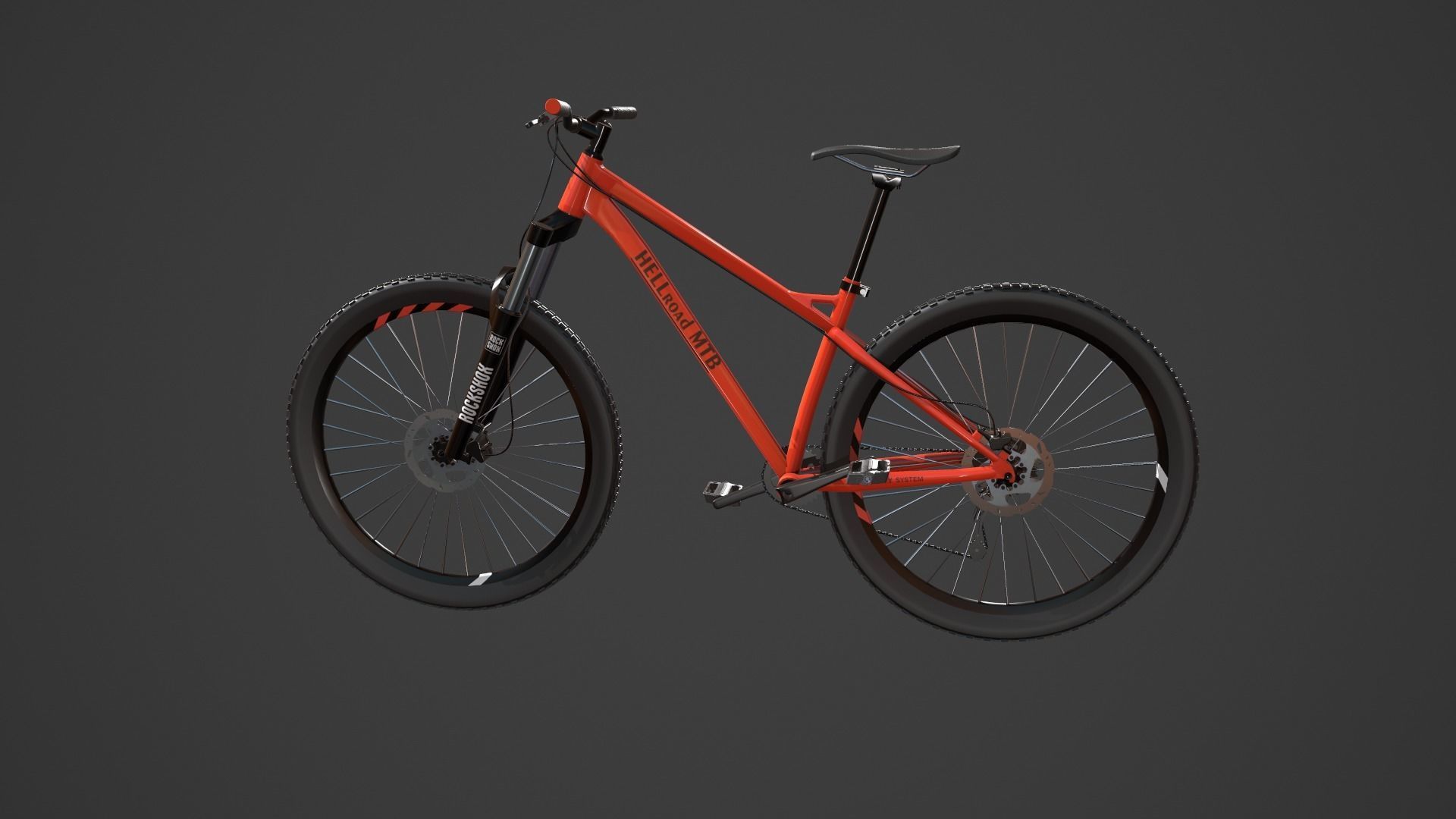 MTB bicycle PBR 3D model_7