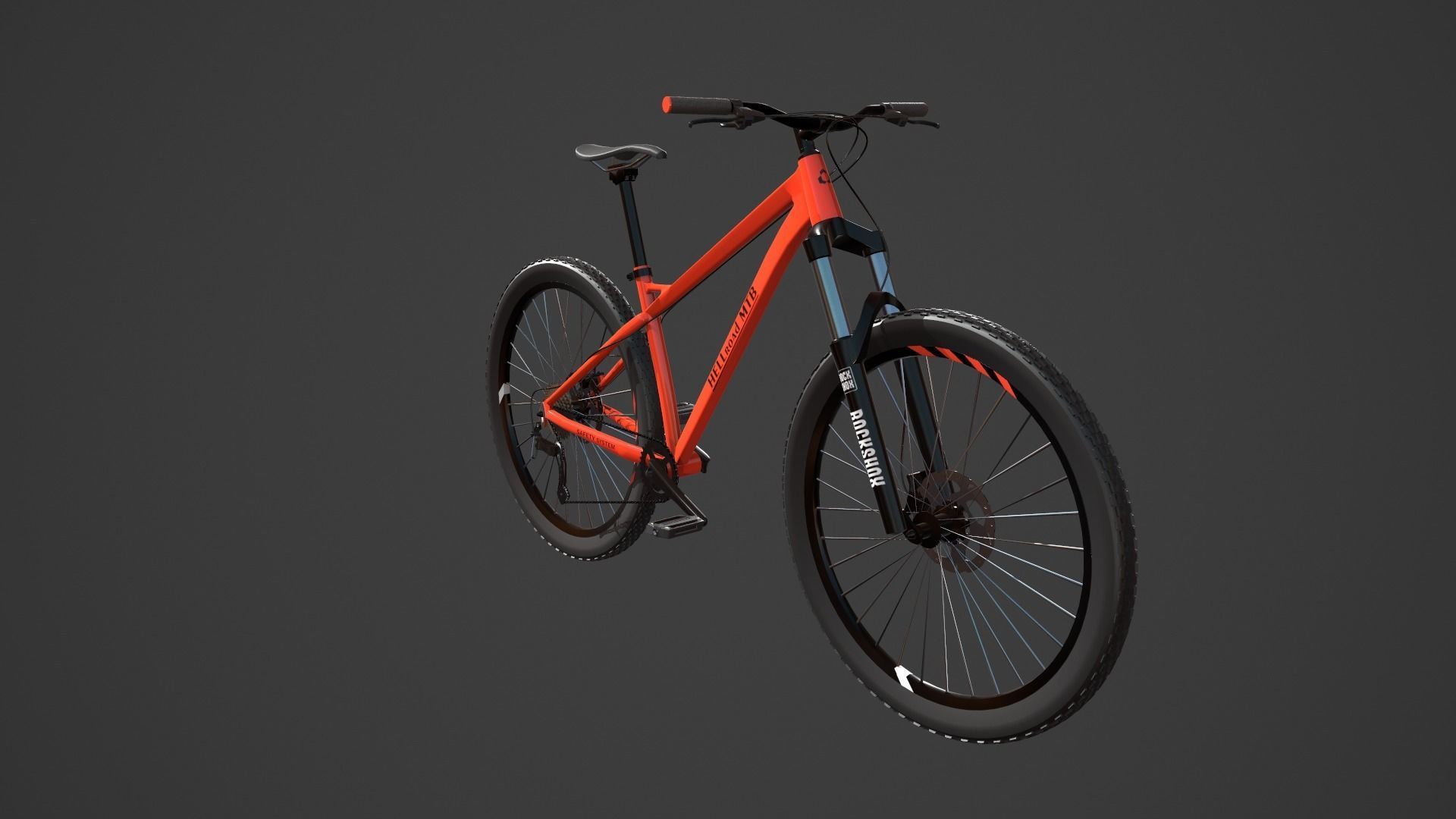 MTB bicycle PBR 3D model_3