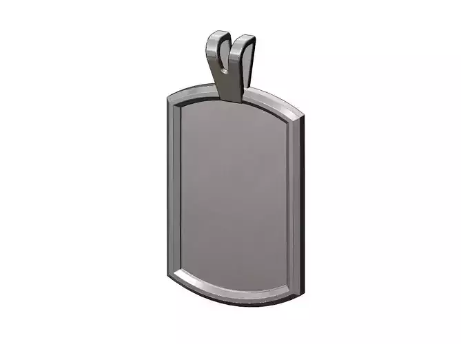 Simple chamfered engravable dogtag