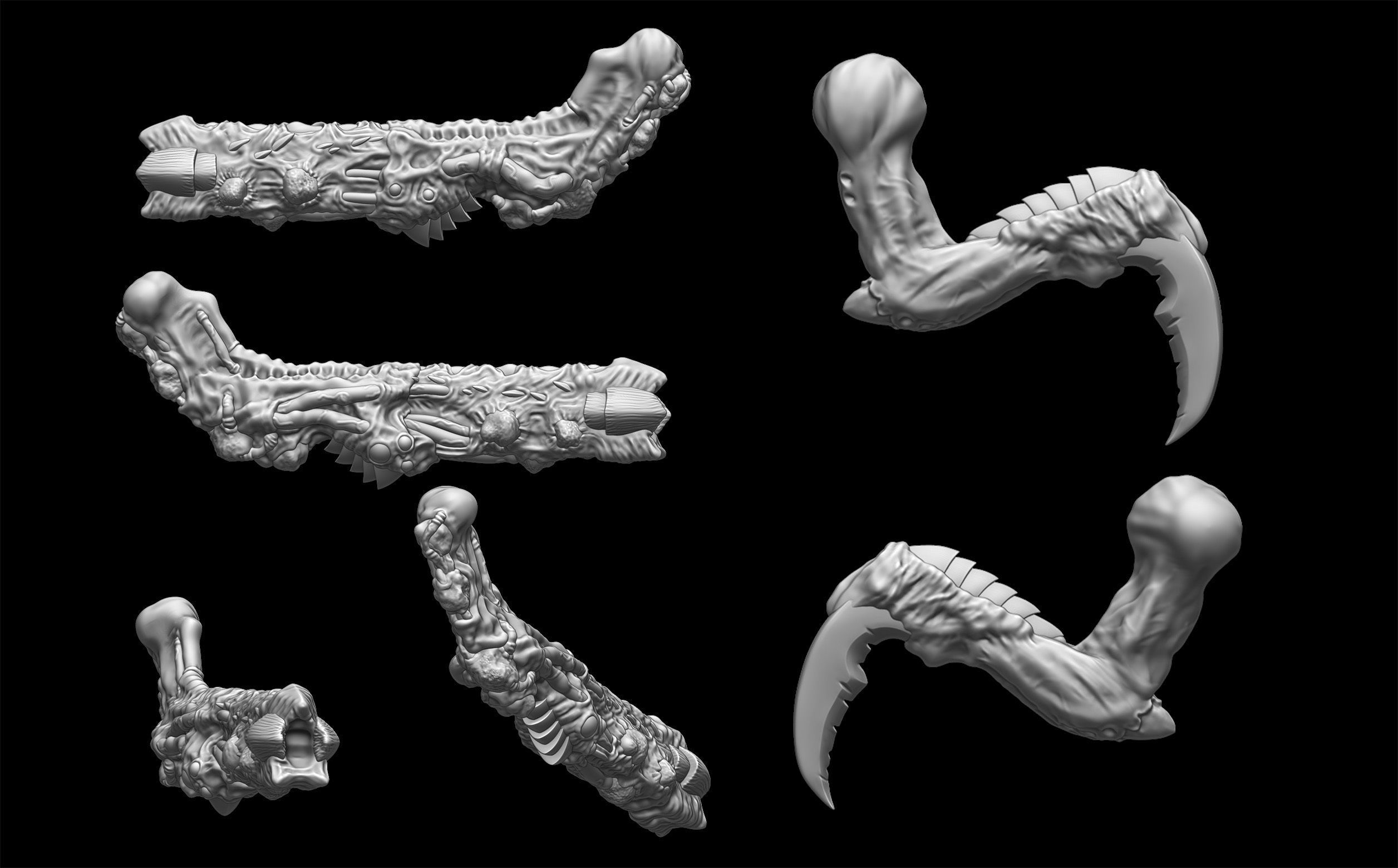 Xenoteras Strangler Ivy and Venomous Cannon 3D print model_1