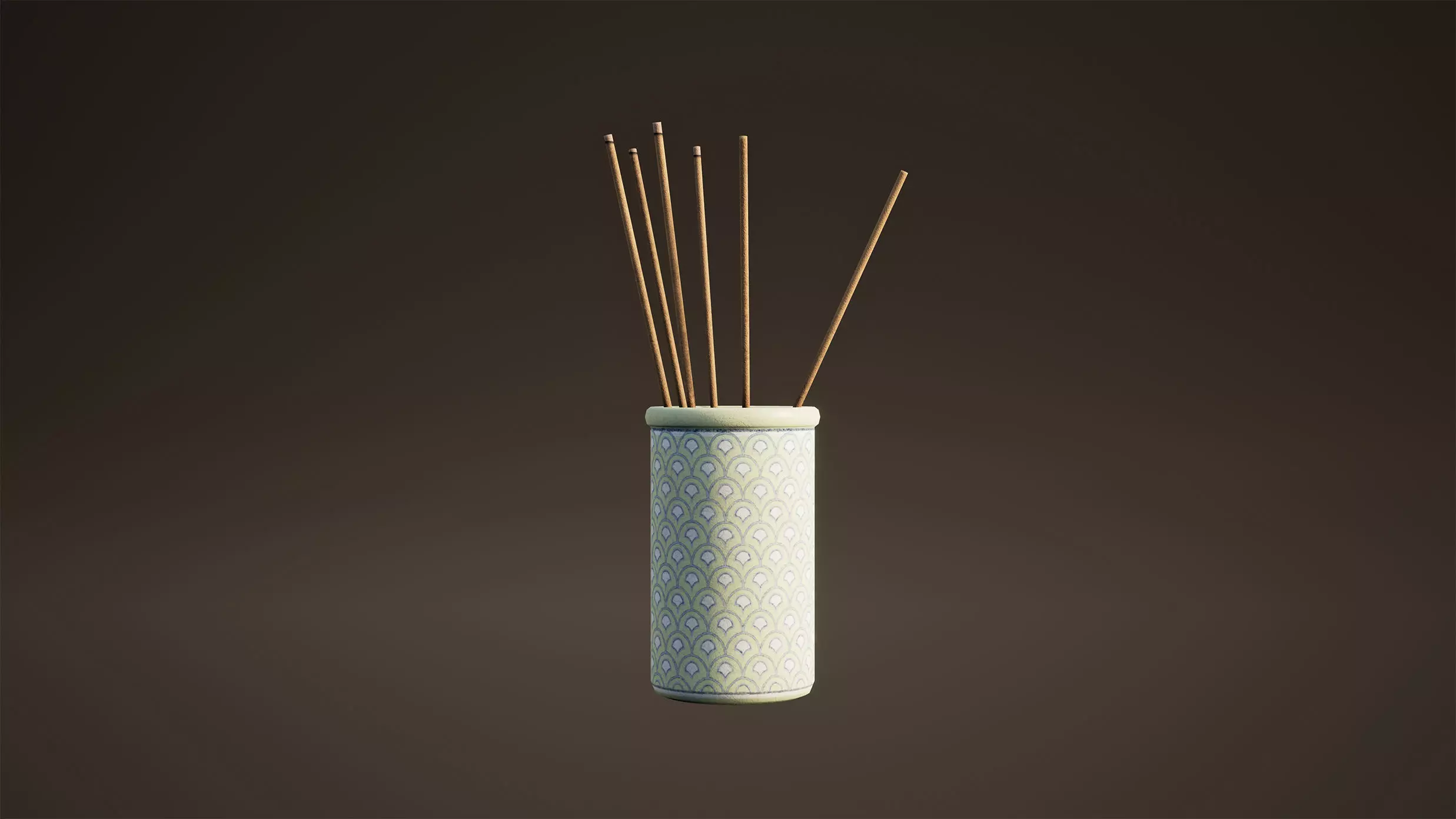 Incense Holder Game Ready Low-poly 3D model_0