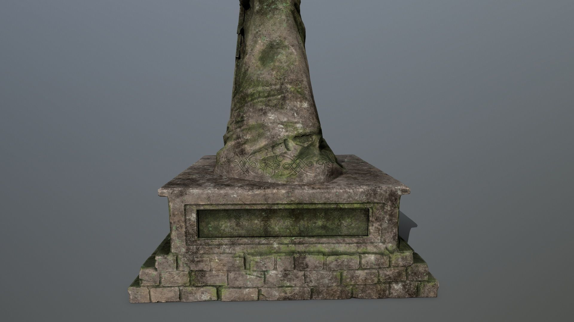 old statue 4 Low-poly 3D model_12