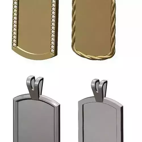 Mini set of 4 simple Dogtags