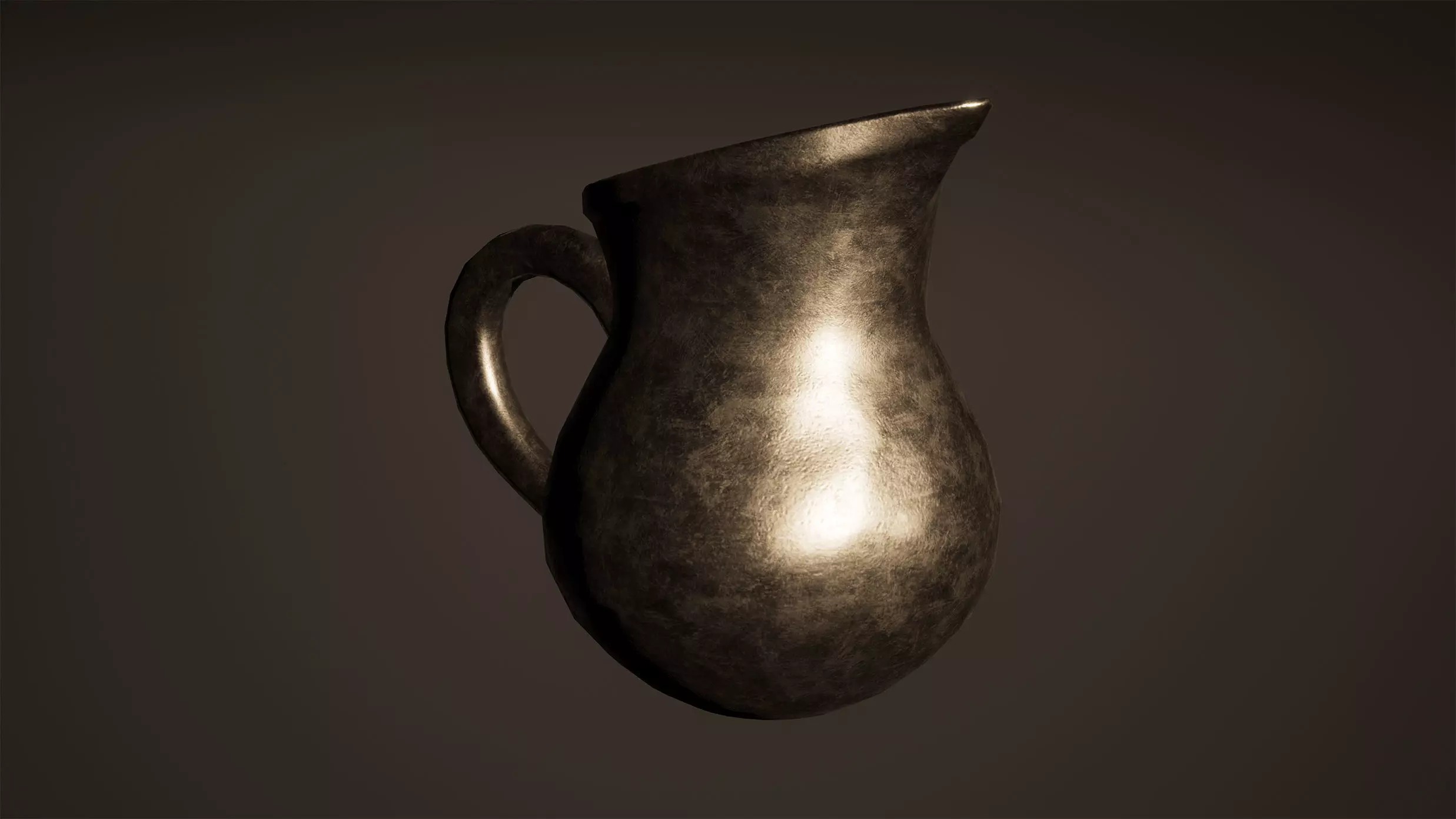 Jug Game Ready metal pitcher Low-poly 3D model_0