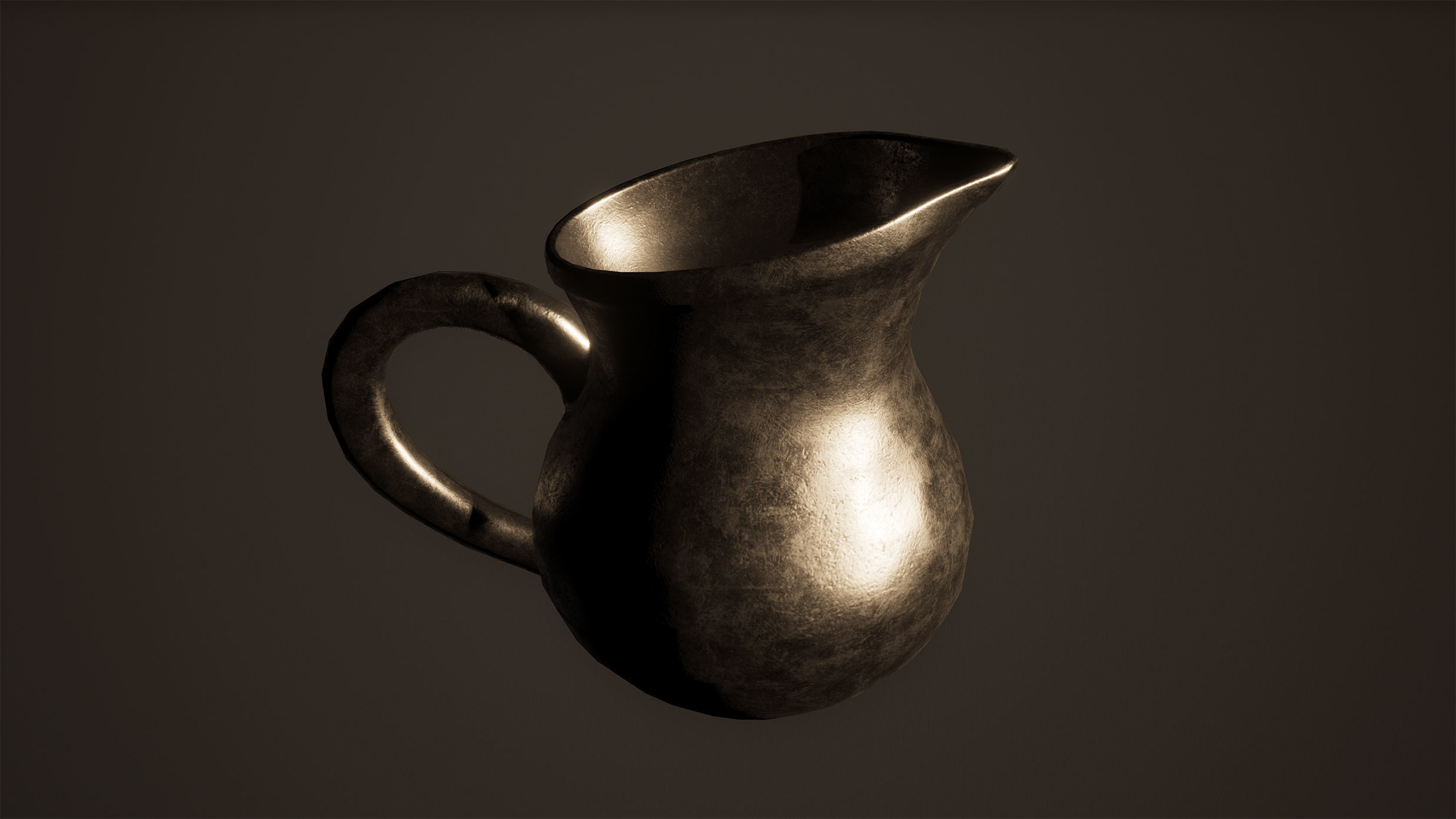 Jug Game Ready metal pitcher Low-poly 3D model_1
