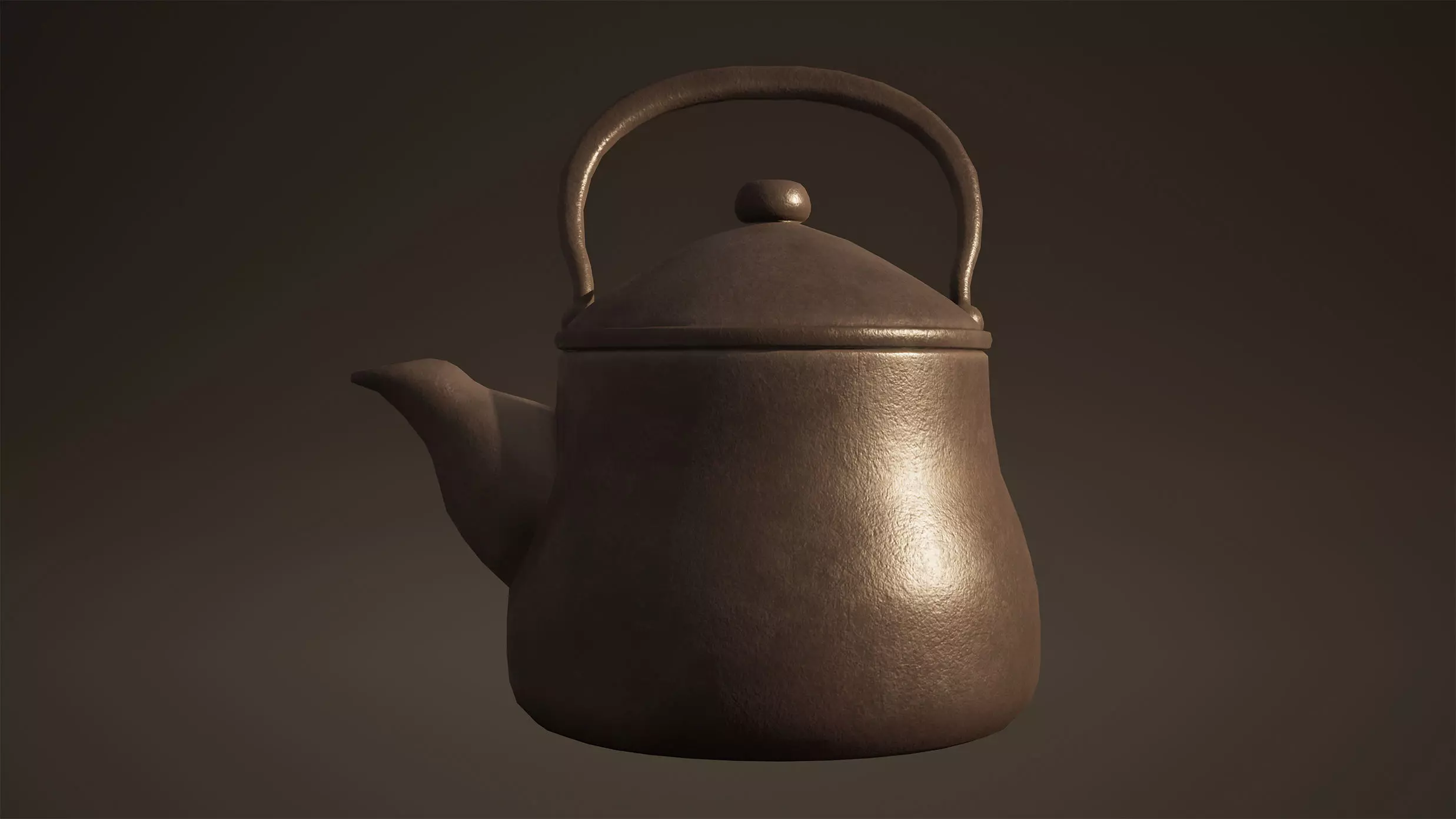 Kettle Game Ready teapot Low-poly 3D model_0