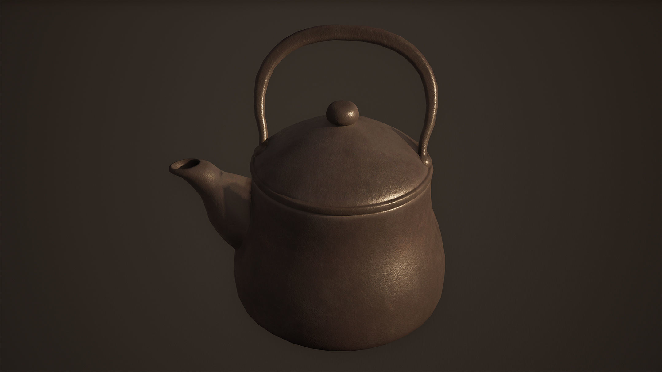 Kettle Game Ready teapot Low-poly 3D model_2