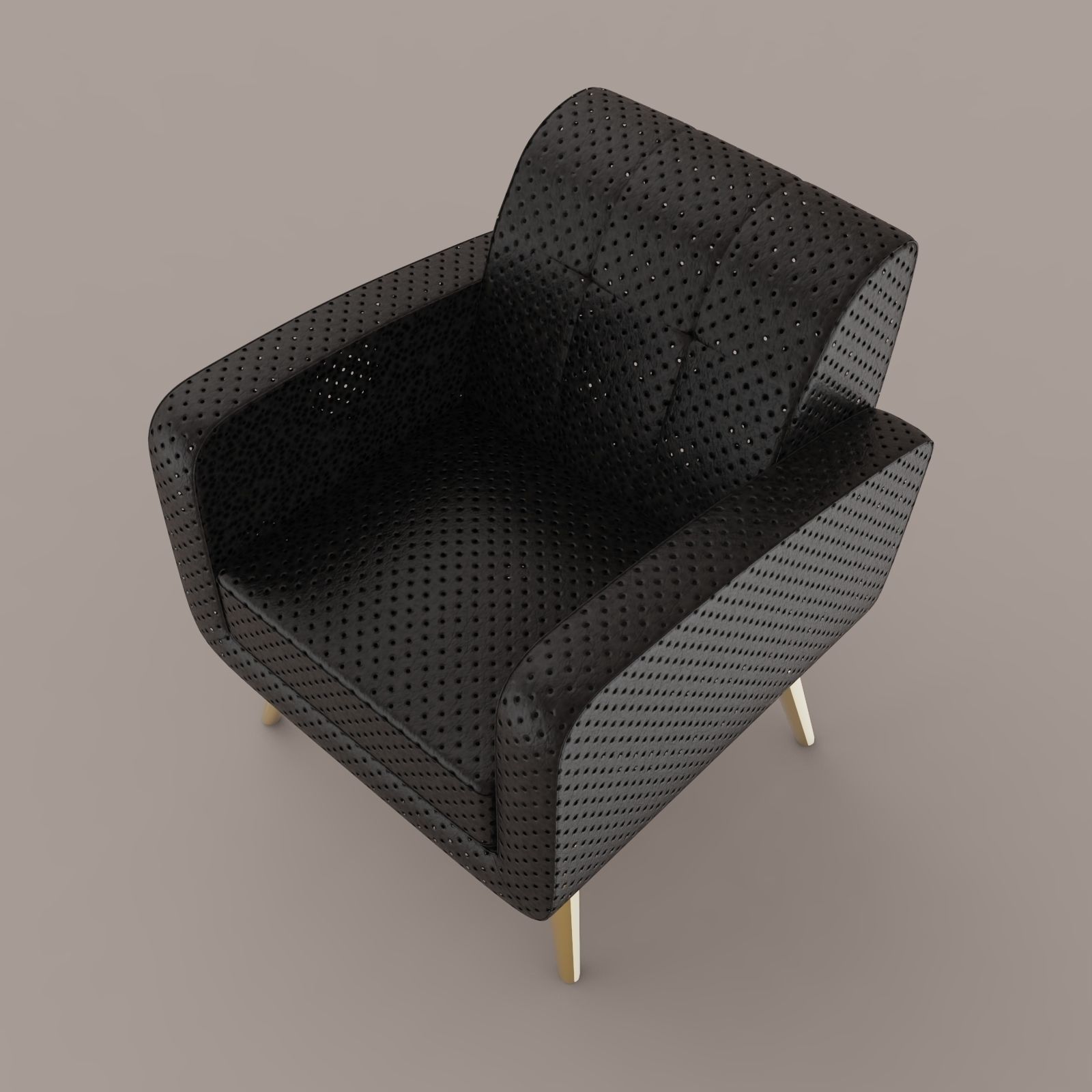 Single Arm Couch Low-poly 3D model_12