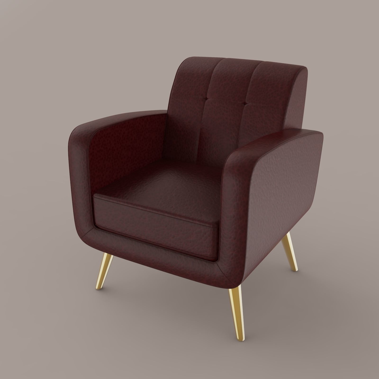 Single Arm Couch Low-poly 3D model_2