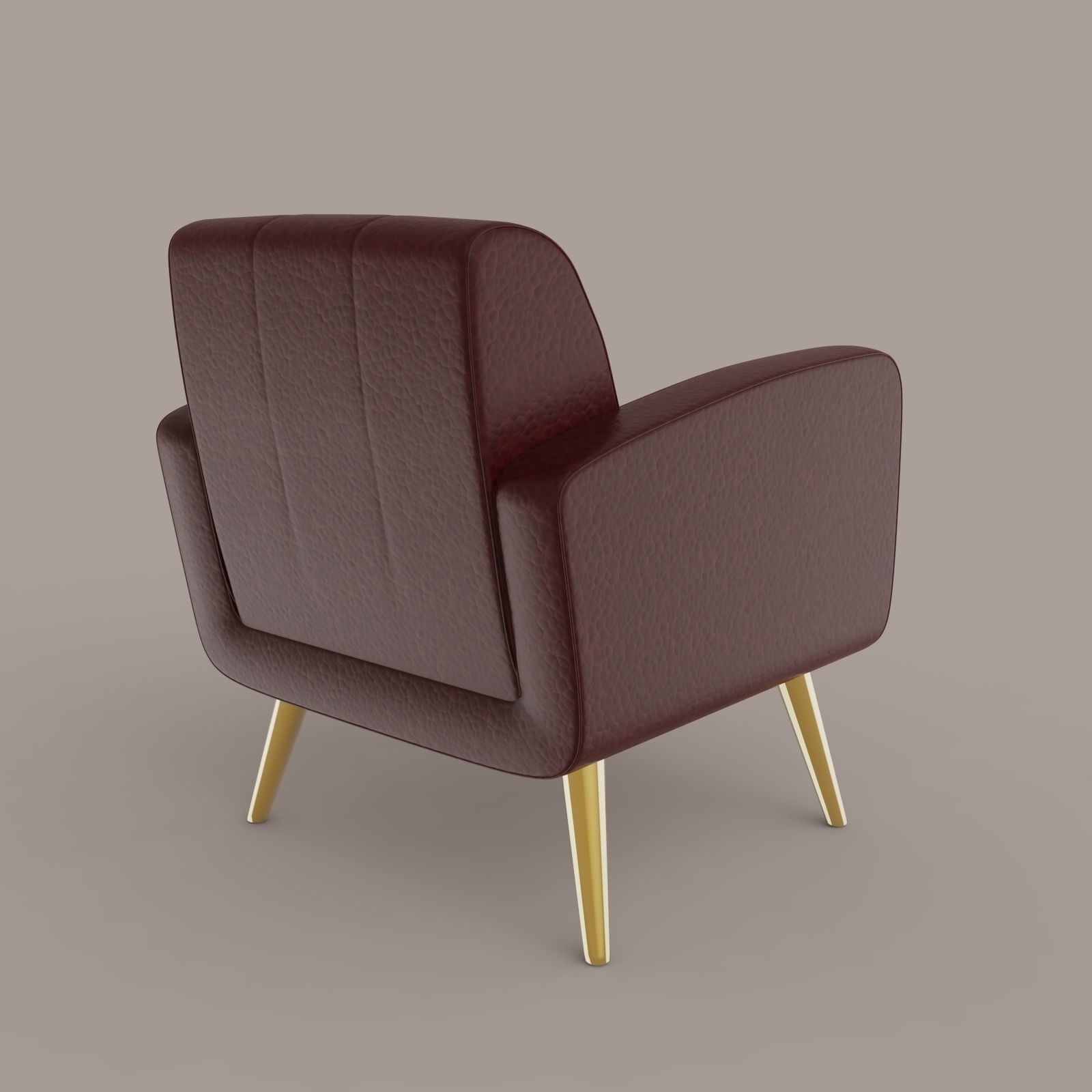 Single Arm Couch Low-poly 3D model_4