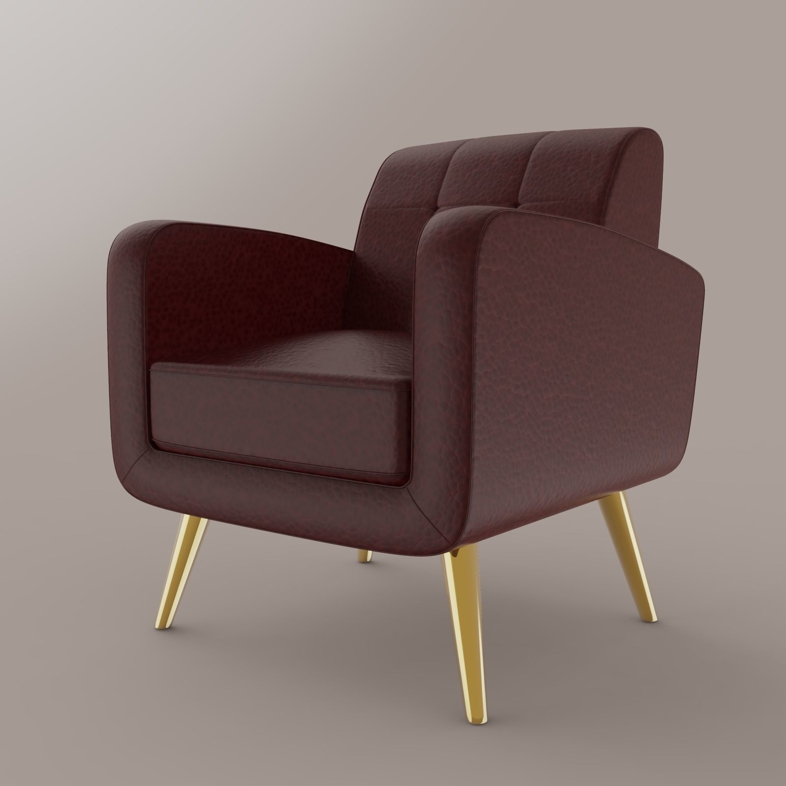 Single Arm Couch Low-poly 3D model_3