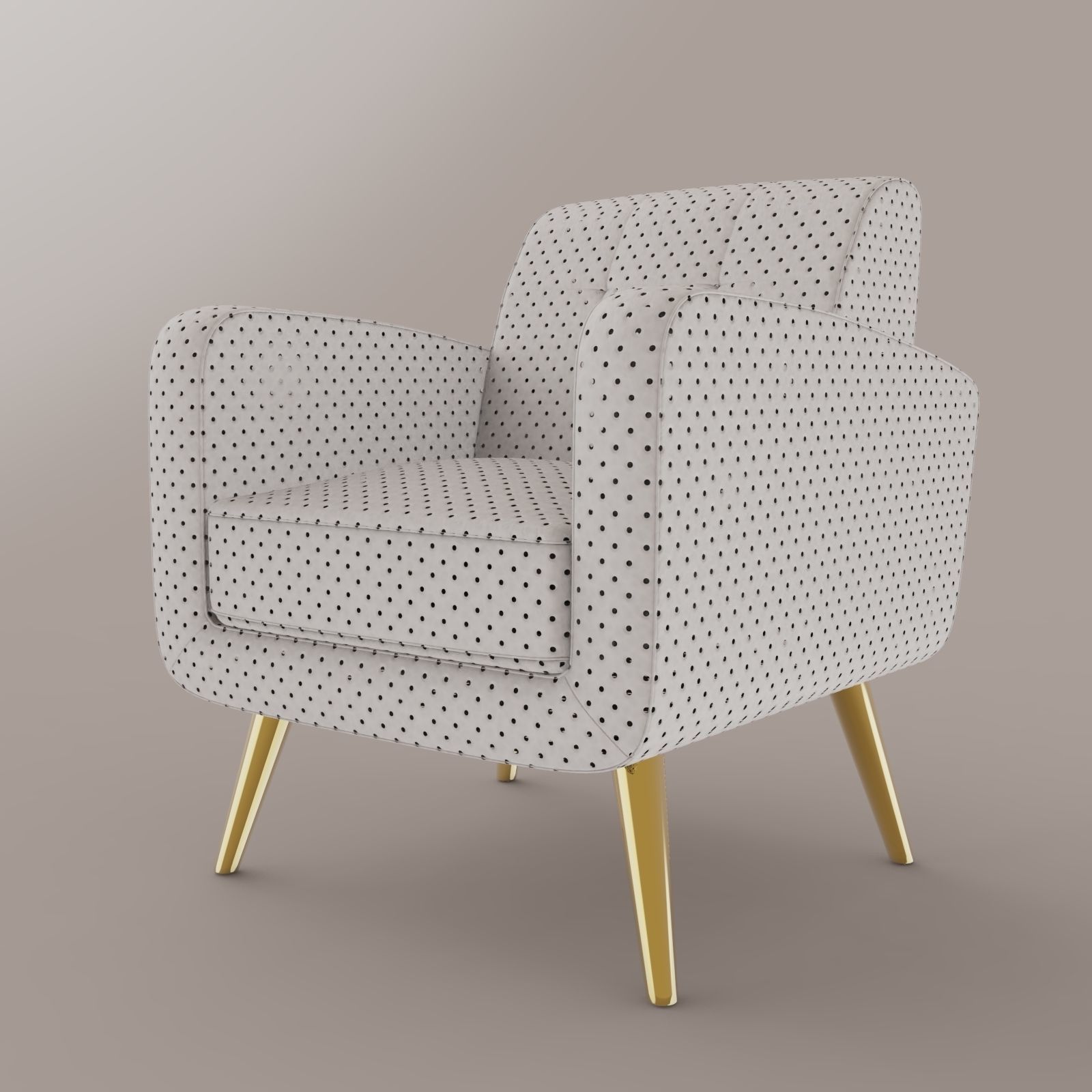 Single Arm Couch Low-poly 3D model_11
