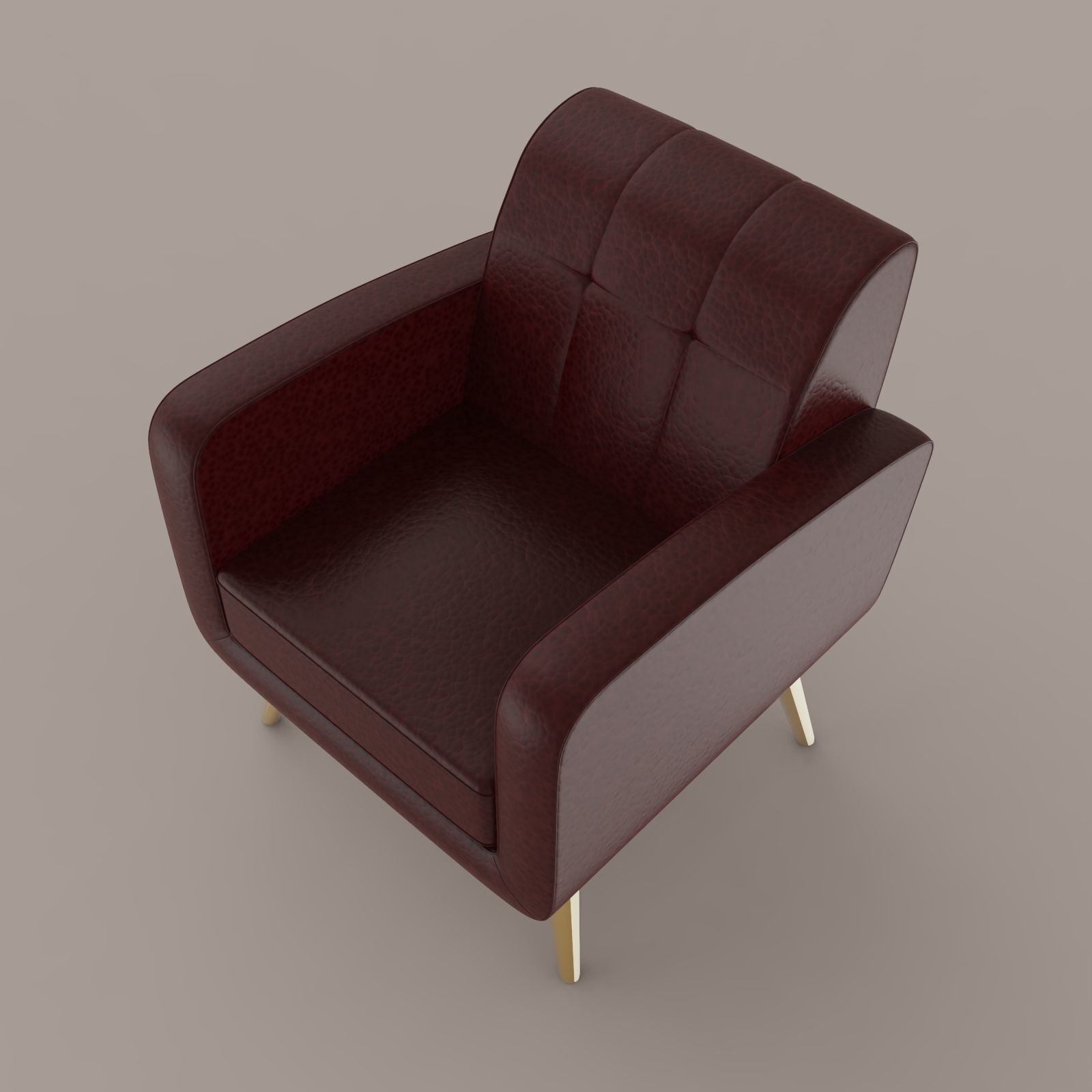 Single Arm Couch Low-poly 3D model_5