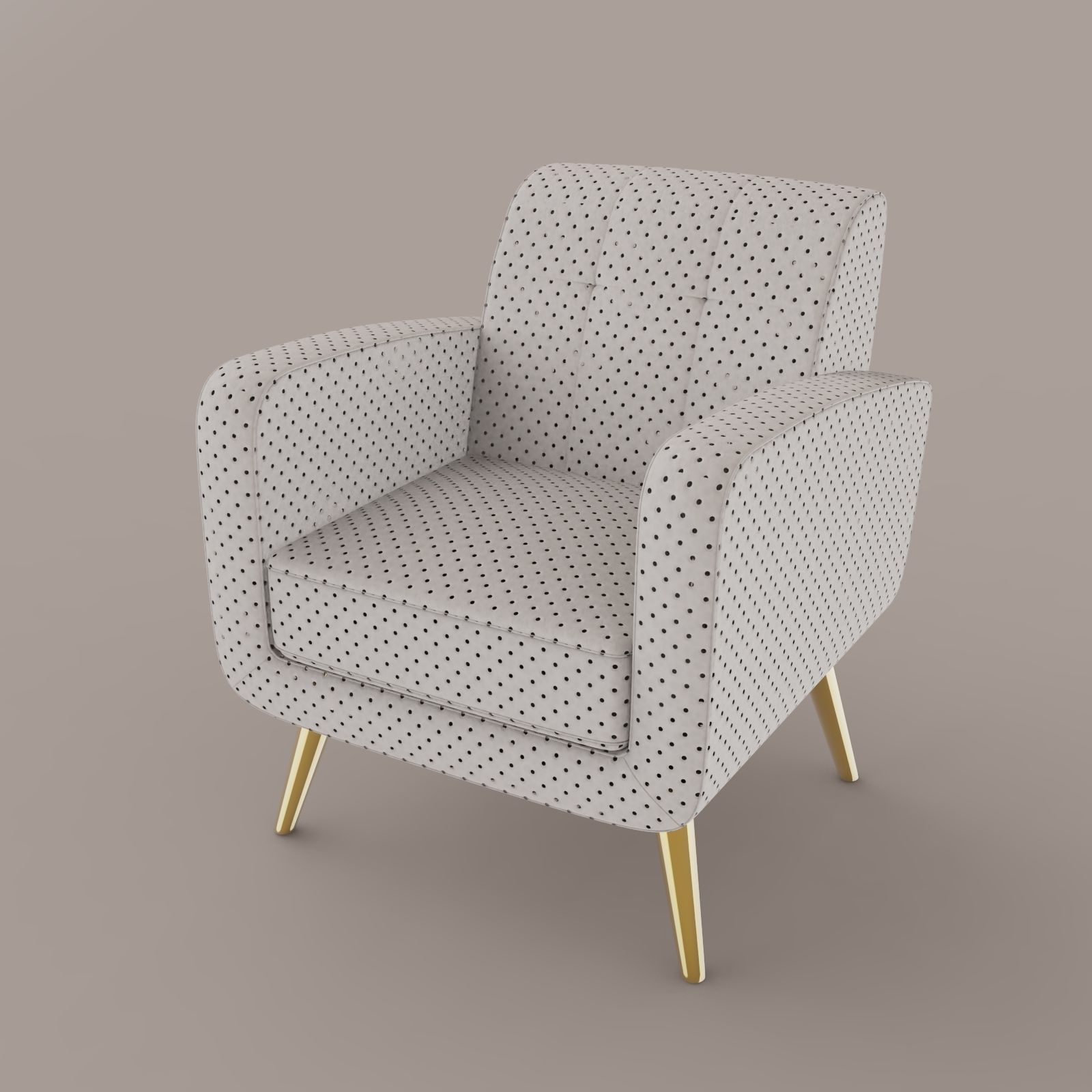 Single Arm Couch Low-poly 3D model_10