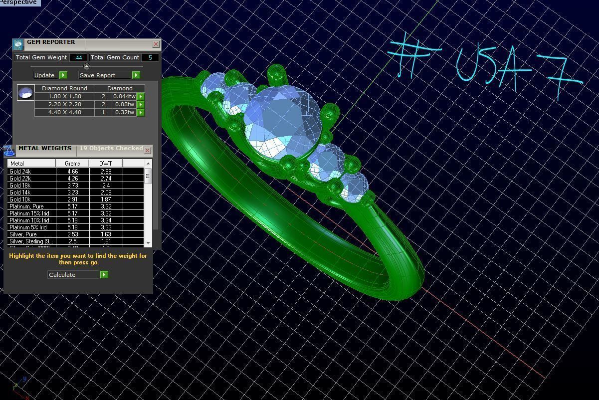 ZDR047 SET diamond engagement ring gold 3D print model_10