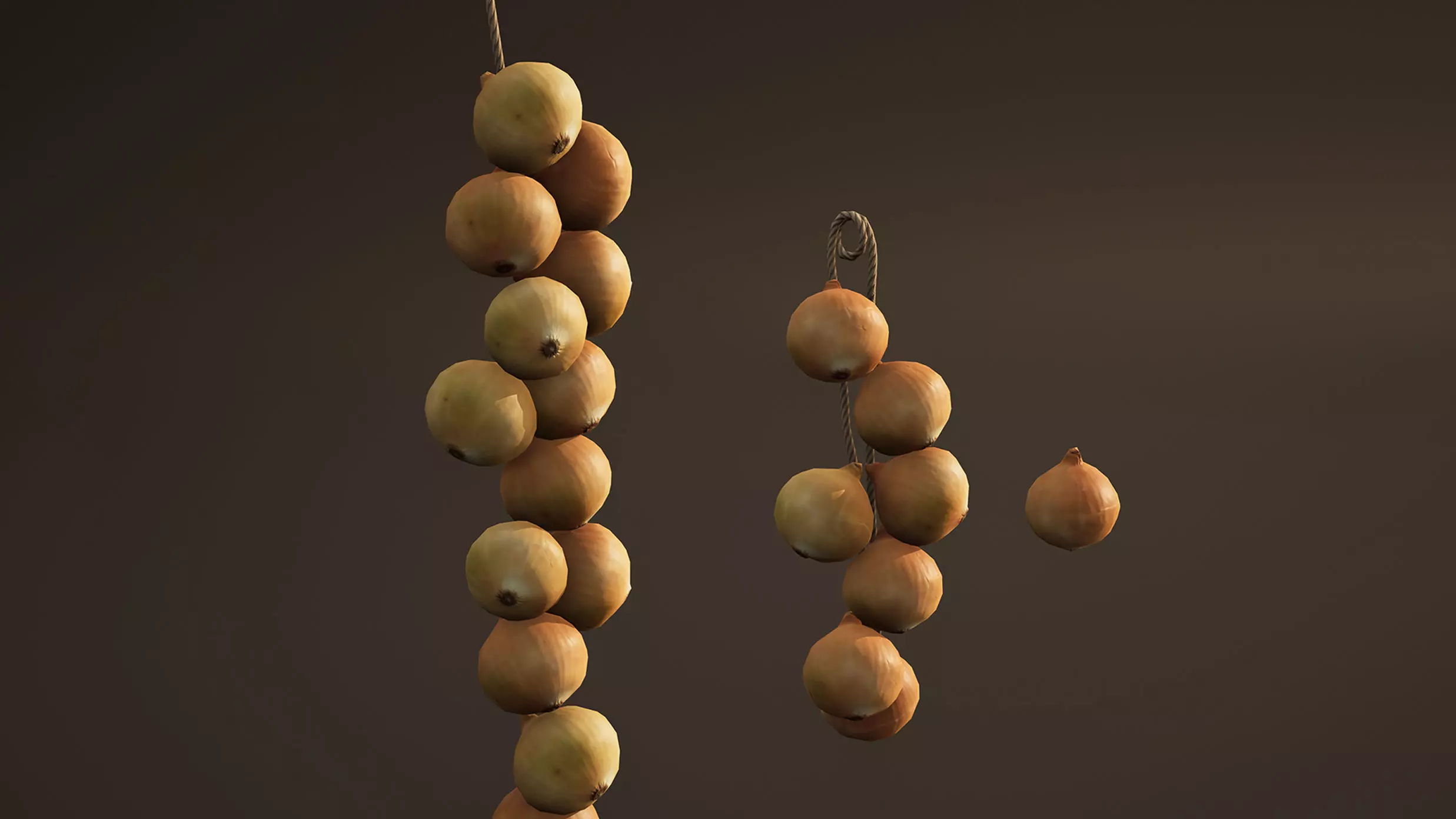 Onions Game Ready apricots Low-poly 3D model