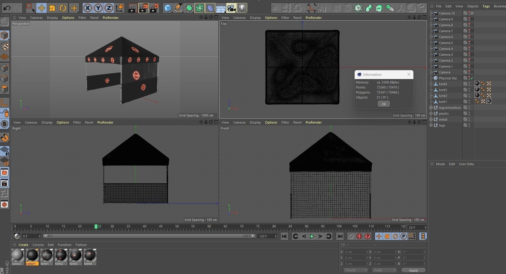 Event Tent 2  4x4 3D model_23