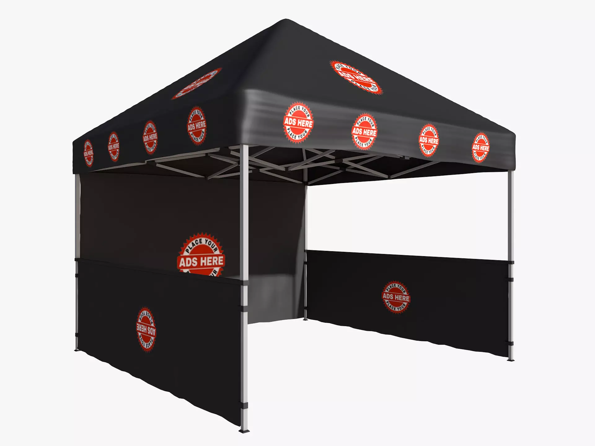 Event Tent 2  4x4 3D model_0