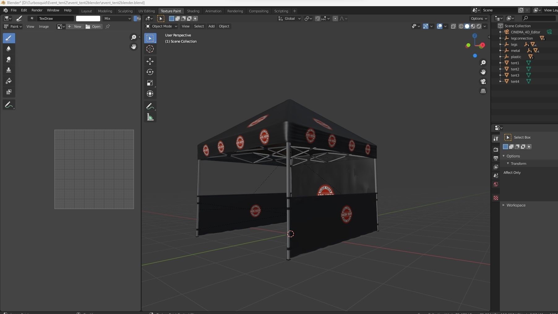 Event Tent 2  4x4 3D model_22