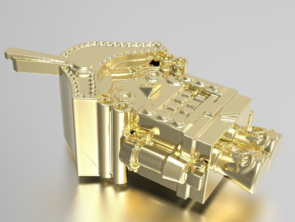 nutcracker golden robot 3D print model_3