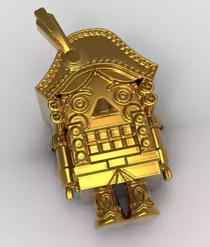 nutcracker golden robot 3D print model