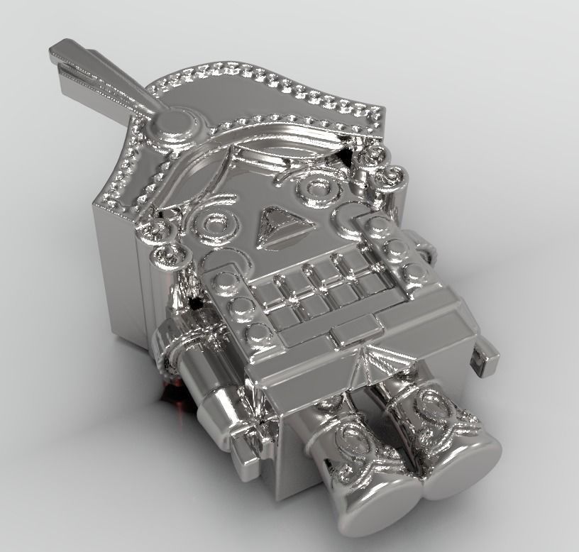 nutcracker golden robot 3D print model_5