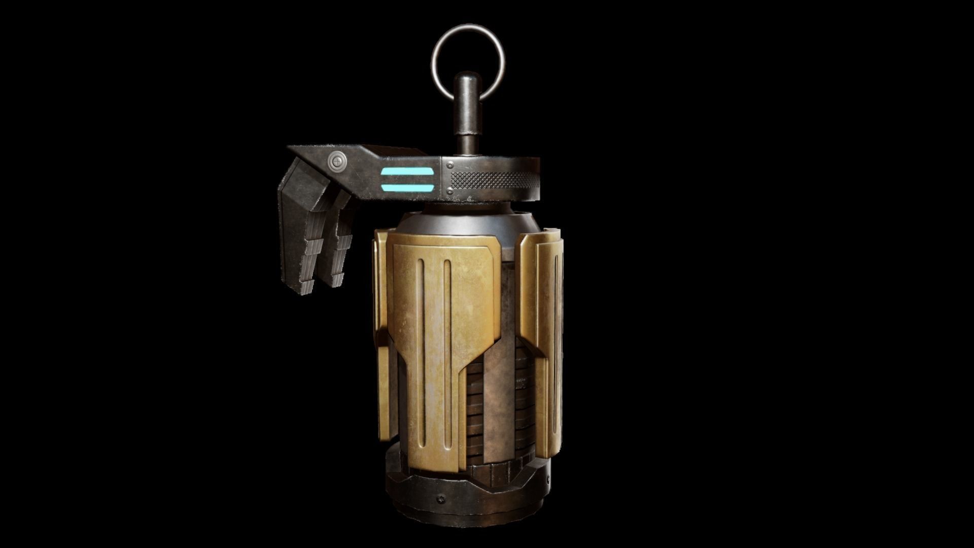 Grenade sci-fi Low-poly 3D model_6