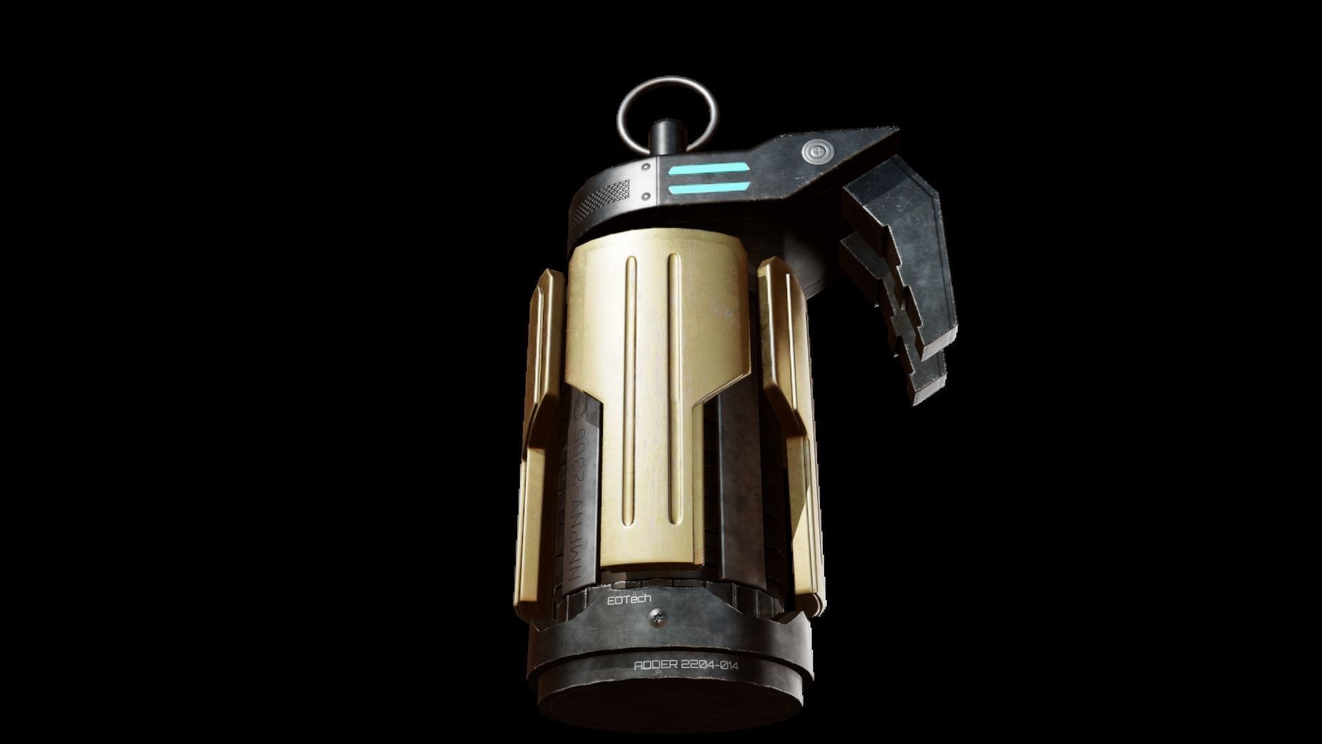 Grenade sci-fi Low-poly 3D model_7