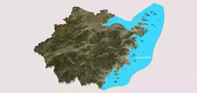 ZheJiang  3D Terrain Digital Elevation Model