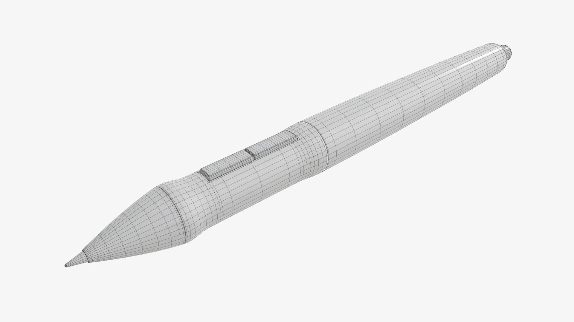 Tablet battery pen with buttons 3D model_7